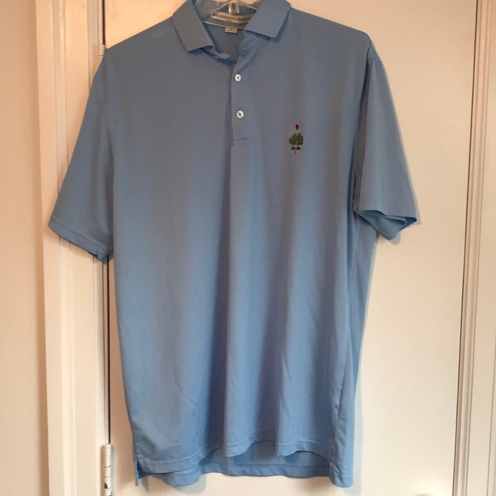 Holderness & Bourne Light Blue Golf Shirt with Merion Golf Club Logo